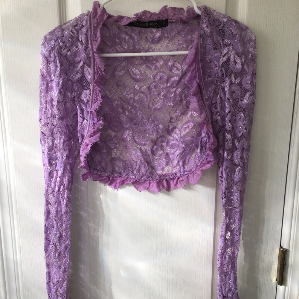 Laura Byrnes bolero top XS in good used condition with stretch, no defects